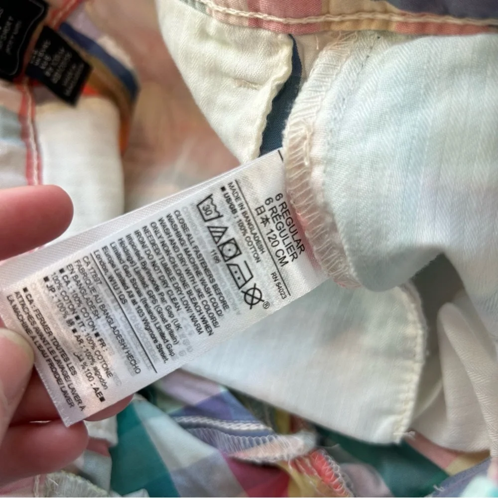 GAP Kids Girls Plaid Shorts Size 6